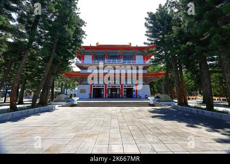 Xuanzang Tempel im Sun Moon Lake National Scenic Area, Yuchi Township, Nantou County, Taiwan Stockfoto