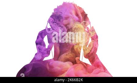 Sound Inspiration kreative Musik Farbe Silhouette Stockfoto