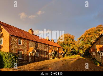 Field House Cottages in der Nähe von Brancaster, Norfolk Stockfoto