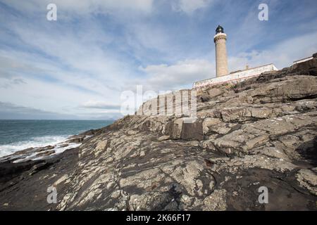 Halbinsel Ardamurchan, Schottland. Die 1849 Alan Stevenson entworfen Ardnamurchan Leuchtturm. Stockfoto