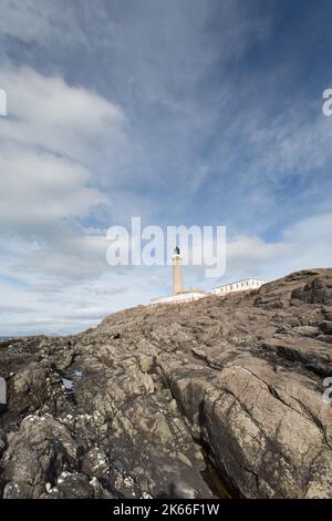 Halbinsel Ardamurchan, Schottland. Die 1849 Alan Stevenson entworfen Ardnamurchan Leuchtturm. Stockfoto