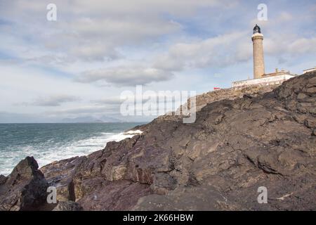 Halbinsel Ardamurchan, Schottland. Die 1849 Alan Stevenson entworfen Ardnamurchan Leuchtturm. Stockfoto