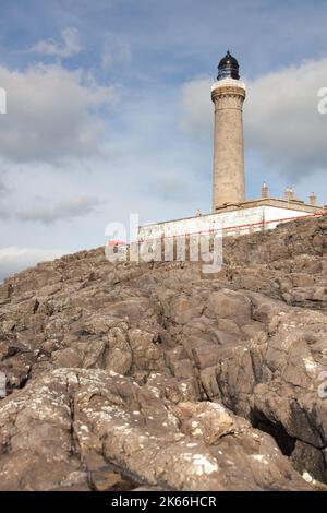 Halbinsel Ardamurchan, Schottland. Die 1849 Alan Stevenson entworfen Ardnamurchan Leuchtturm. Stockfoto