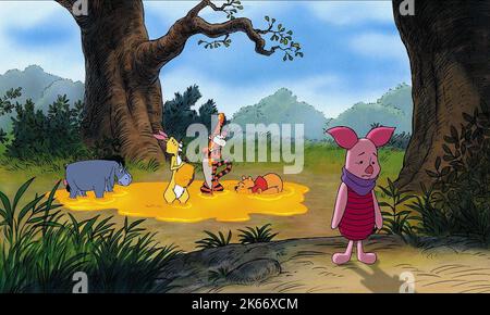 EEYORE, Kaninchen, Tigger, Winnie Pooh, Ferkel, PIGLET'S BIG MOVIE, 2003 Stockfoto