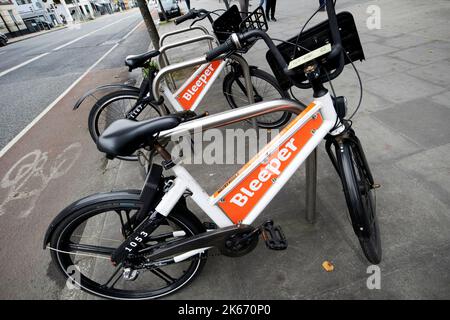 Fahrradvermietung und Fahrradverleih in dublin, irland Stockfoto