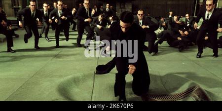 KEANU REEVES, Hugo Weaving, DIE MATRIX RELOADED, 2003 Stockfoto