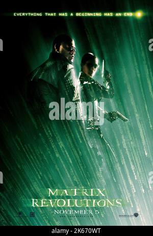 LAURENCE FISHBURNE, CARRIE-ANNE MOSS, DIE MATRIX REVOLUTIONS 2003 Stockfoto