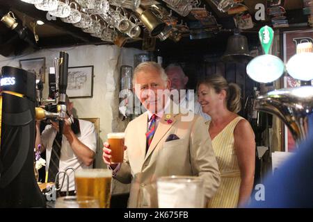 Prinz Charles besucht Nordwales Stockfoto