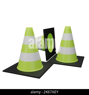 OSHA ( (Occupational Safety and Health Administration) hat Verbandstationen, die Notfallinformationen, Augenwäsche oder andere Informationen enthalten, grünes Licht zugewiesen Stockfoto
