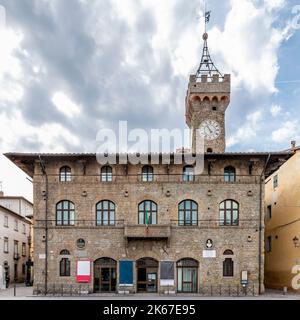 Der antike Palazzo Pretorio in Figline Valdarno, Florenz, Italien Stockfoto