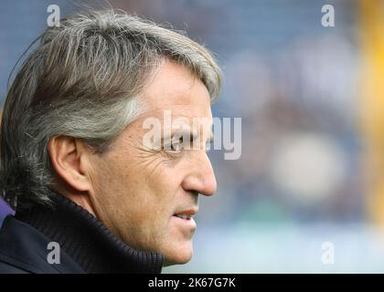 20.. Oktober 2012 - Barclays Premier League - West Bromwich Albion vs. Manchester City - Manchester City Manager Roberto Mancini vor dem Start im Bild - Foto: Paul Roberts / Pathos. Stockfoto