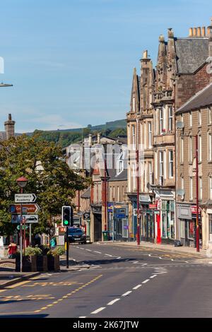 High Street, Crieff, Perth und Kinross, Schottland Stockfoto