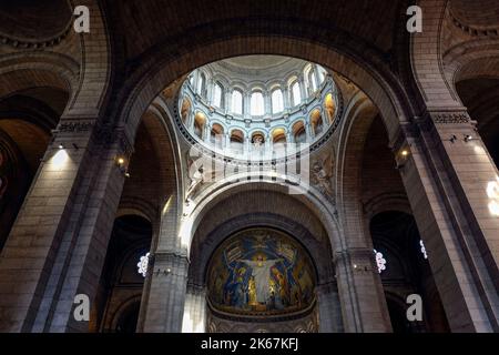 Frankreich Paris, Montmartre im the18.. Arrondissement, Innenansicht der Basilika Sacre Coeur aka Basilica of the Sacred Heart of Paris Ph Stockfoto