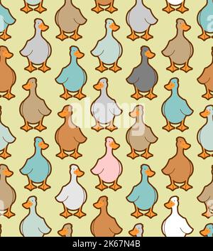 Gänsemuster nahtlos. Waterfow Hintergrund. Struktur aus Babygewebe Stock Vektor