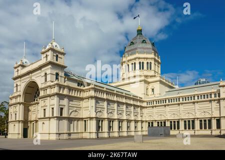 Royal Exhibition Building in Melbourne, Victoria, Australien, UNESCO-Weltkulturerbe. Stockfoto