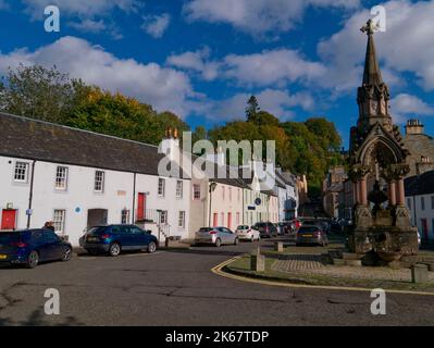 Mercat Cross, Dunkeld High Street, Perthshire Stockfoto