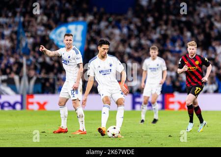 Kopenhagen, Dänemark. 11. Oktober 2022. Marko Stamenic (35) vom FC Kopenhagen beim UEFA Champions League-Spiel zwischen dem FC Kopenhagen und Manchester City im Park in Kopenhagen. (Foto: Gonzales Photo/Alamy Live News Stockfoto