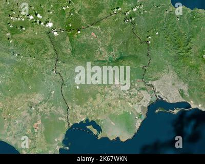 St. Catherine, Gemeinde von Jamaika. Hochauflösende Satellitenkarte Stockfoto