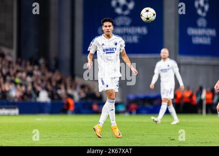 Kopenhagen, Dänemark. 11. Oktober 2022. Marko Stamenic (35) vom FC Kopenhagen beim UEFA Champions League-Spiel zwischen dem FC Kopenhagen und Manchester City im Park in Kopenhagen. (Foto: Gonzales Photo/Alamy Live News Stockfoto