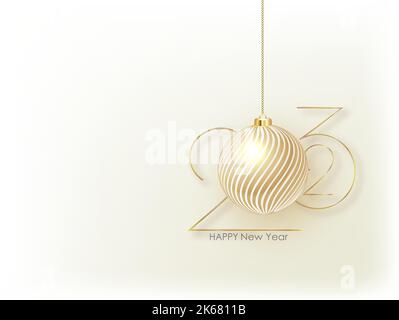 2023 Frohes Neues Jahr Hintergrunddesign. Grußkarte, Banner, Poster. Stock Vektor