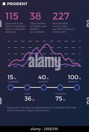 Infografik-Flyer mit Diagramm und Diagramm. Folie für Statistiktreport Stock Vektor