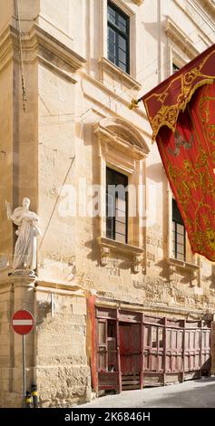 Traditionelle Maltesische Architektur, Valletta Malta Stockfoto