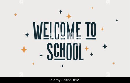 Hallo. Poster mit handgezeichneter Schrift Hallo. Handgezeichnete Vintage-Zeichnung für Poster, Banner, Motivationsphrase auf dunklem Hintergrund. Vektorgrafik Stock Vektor