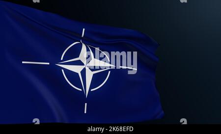 NATO Flagge nordatlantik Vertrag Organisation unterzeichnen Stockfoto