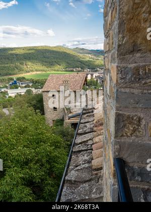 Traditionelle spanische Bergwohnungen, Pyrenäen, Spanien Stockfoto