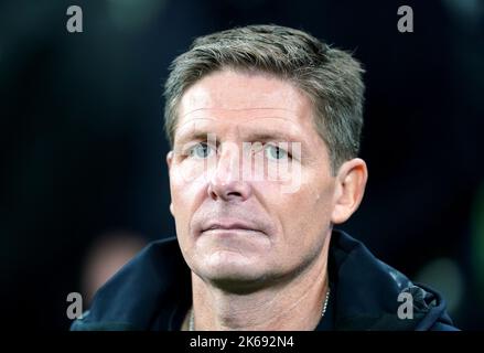 Eintracht Frankfurt-Cheftrainer Oliver Glasner beim UEFA Champions League-Spiel der Gruppe D im Tottenham Hotspur Stadium, London. Bilddatum: Mittwoch, 12. Oktober 2022. Stockfoto