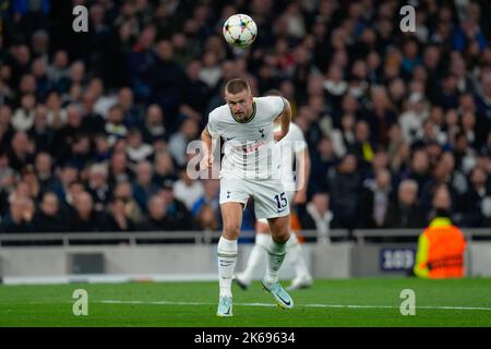 White Hart Lane, Großbritannien. 12. Oktober 2022. Eric Dier (15) von Tottenham Hotspur während des UEFA Champions League-Spiels zwischen Tottenham Hotspur und Eintracht Frankfurt am 12. Oktober 2022 im Tottenham Hotspur Stadium, White Hart Lane, England. Foto von David Horn. Quelle: Prime Media Images/Alamy Live News Stockfoto