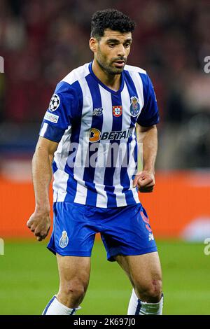 LEVERKUSEN, DEUTSCHLAND - 12. OKTOBER: Mehdi Taremi vom FC Porto beim Spiel der Gruppe B - UEFA Champions League zwischen Bayer 04 Leverkusen und dem FC Porto in der BayArena am 12. Oktober 2022 in Leverkusen, Deutschland (Foto: Joris Verwijst/Orange Picches) Stockfoto