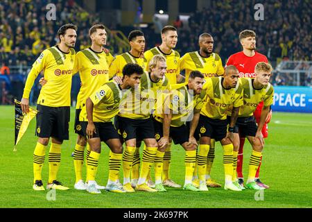 Dortmund, Deutschland. 06. Sep, 2022. firo : 11. Oktober 2022, Fußball, Fußball, CL, UEFA Champions League, Saison 2022/2023, Gruppenphase, Gruppe G, BVB, Borussia Dortmund - FC Sevilla das Team von Borussia Dortmund, Teamfoto Quelle: dpa/Alamy Live News Stockfoto