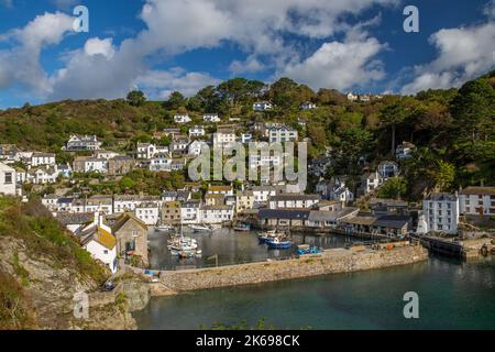 Hafen von Polperro, Fischerdorf, Cornwall Stockfoto