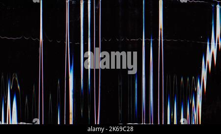 Glitch Textur Bildschirmverzerrung Staub Kratzer Stockfoto