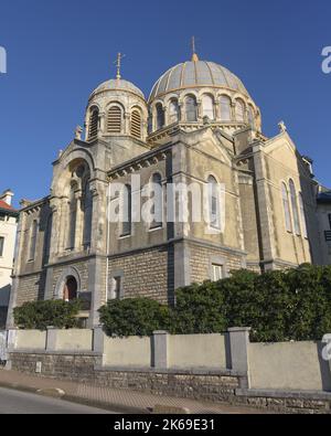 Biarritz, Frankreich - 15. Januar 2022: Orthodoxe Kirche Von Biarritz Stockfoto