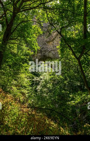 Die Prerasten von Vratna oder Vratna Gates sind drei Natursteinbrücken auf dem Miroc-Berg in Serbien Stockfoto