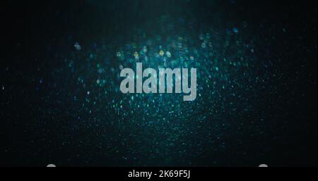 Bokeh Glitzer Textur Partikel Hintergrund blau Stockfoto