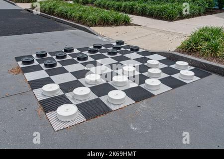 Giant Outside Drafts - Checkers Brettspiel Stockfoto