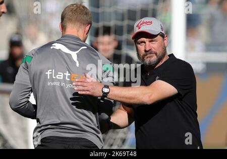 Mönchengladbach Gladbach, Deutschland. 09. Okt, 2022. firo : 10/09/2022, Fußball, Fußball, 1. Liga, 1. Bundesliga, Saison 2022/2023, BMG Borussia Monchengladbach Gladbach Borussia Monchengladbach - FC Köln Köln FC-Trainer Steffen Baumgart, Geste, Geste, Quelle: dpa/Alamy Live News Stockfoto