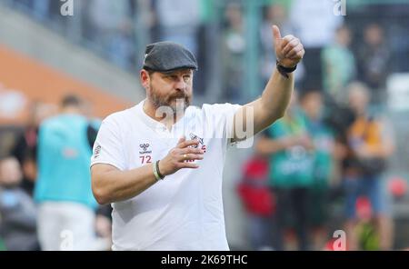 Mönchengladbach Gladbach, Deutschland. 09. Okt, 2022. firo : 10/09/2022, Fußball, Fußball, 1. Liga, 1. Bundesliga, Saison 2022/2023, BMG Borussia Monchengladbach Gladbach Borussia Monchengladbach - FC Köln Köln FC-Trainer Steffen Baumgart, Geste, Geste, Quelle: dpa/Alamy Live News Stockfoto