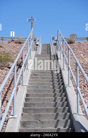 Stufen hinauf zum Hoover Dam Parkplatz Stockfoto