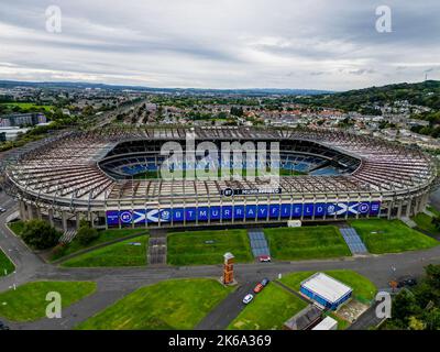 Murrayfield Stadium in Edinburgh - EDINBURGH, SCHOTTLAND - 4. OKTOBER 2022 Stockfoto