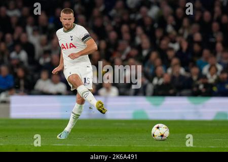 White Hart Lane, Großbritannien. 12. Oktober 2022. Eric Dier (15) von Tottenham Hotspur während des UEFA Champions League-Spiels zwischen Tottenham Hotspur und Eintracht Frankfurt am 12. Oktober 2022 im Tottenham Hotspur Stadium, White Hart Lane, England. Foto von David Horn. Quelle: Prime Media Images/Alamy Live News Stockfoto