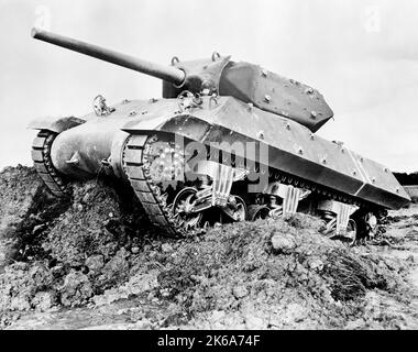 Ein von den USA verwendeter M-10-Jagdpanzer Armee während des Zweiten Weltkriegs Stockfoto