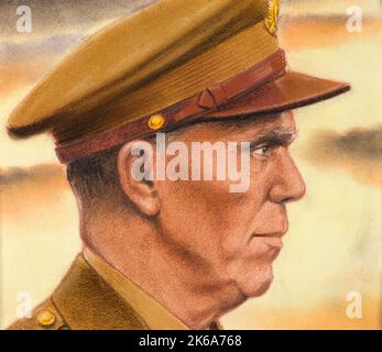 Militärportrait von George Catlett Marshall Jr. Stockfoto