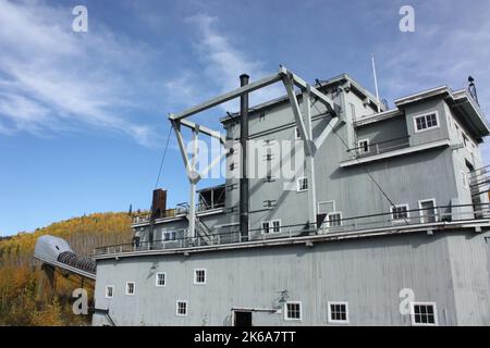 Dredge Number 4 in der Nähe von Dawson City, Yukon Territory, Kanada. Stockfoto