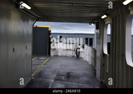 Die Fahrt mit der Fähre nach Washington Island, Wisconsin, USA Stockfoto