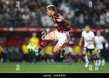 Sao Paulo, Brasilien. 12. Oktober 2022. Pedro do Flamengo, während des Spiels zwischen Corinthians und Flamengo, für das Copa do Brasil Finale 2022, in der Arena Corinthians an diesem Mittwoch, 19. 30761 (Daniel Castelo Branco/SPP) Quelle: SPP Sport Press Foto. /Alamy Live News Stockfoto