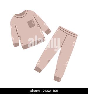 Schlafanzug für Jungen Pyjama, Nachthemd, Schlafanzug, isolierte Vektor eps 10 Stock Vektor